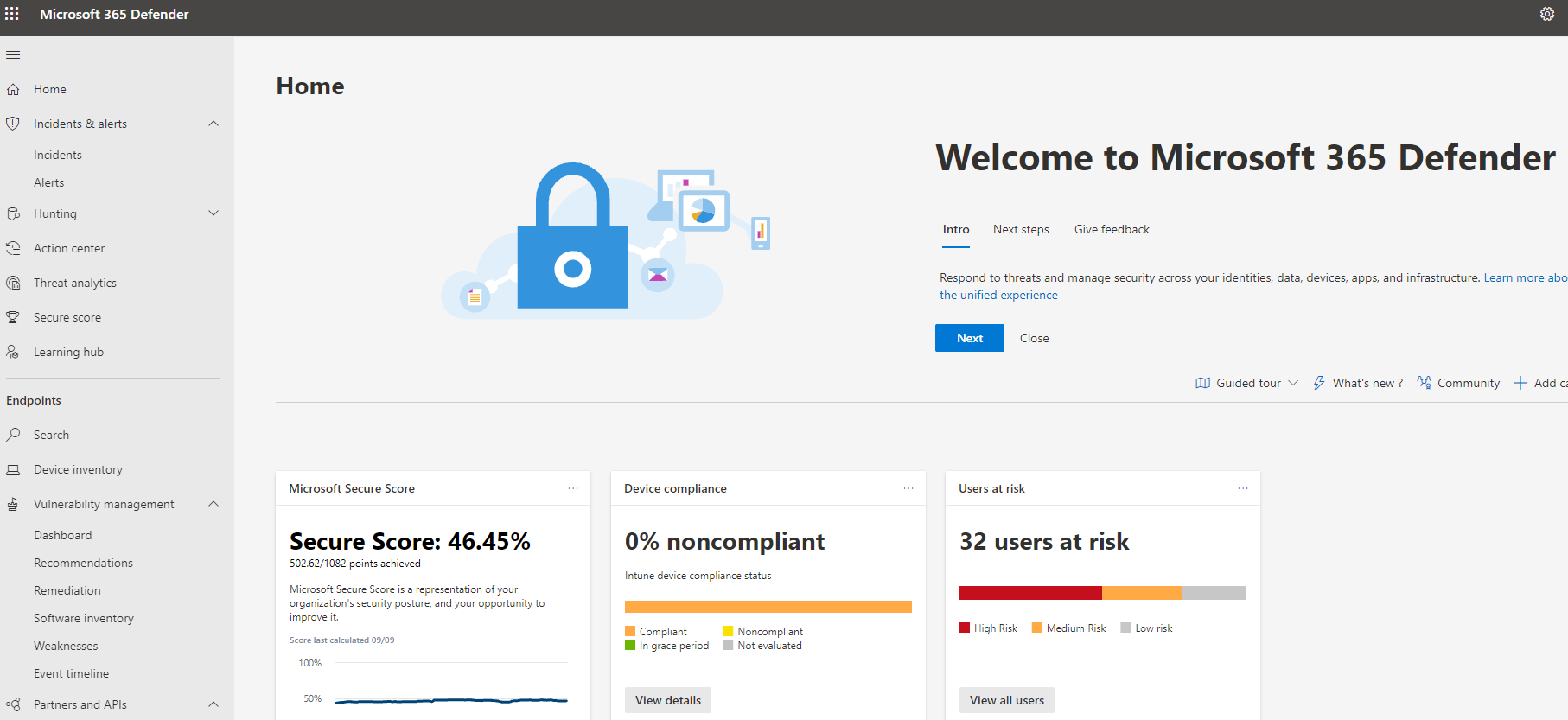 Microsoft Defender Security Center - Gorelo